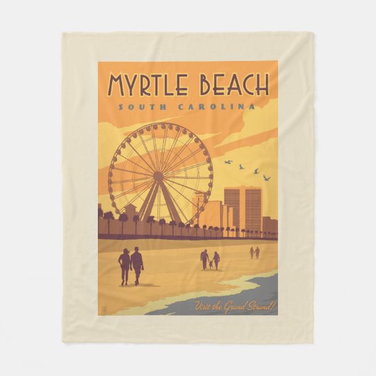 Myrtle Beach | South Carolina Fleecedecke (Vorderseite)