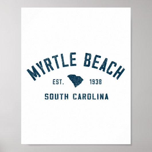 Myrtle Beach South Carolina Herren Retro Throwback Poster (Vorne)