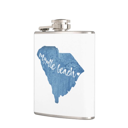 Myrtle Beach South Carolina Holzkörner Flachmann (Links)