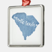 Myrtle Beach South Carolina Holzkörner Ornament Aus Metall (Links)