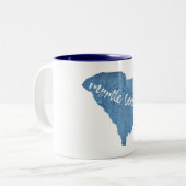 Myrtle Beach South Carolina Holzkörner Zweifarbige Tasse (Vorderseite Links)