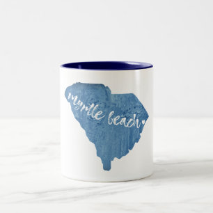 Myrtle Beach South Carolina Holzkörner Zweifarbige Tasse