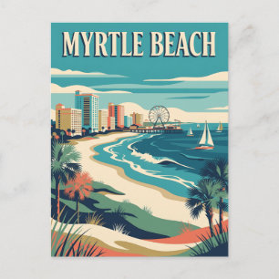 Myrtle Beach South Carolina Küsten-Vintage-Plakat Postkarte