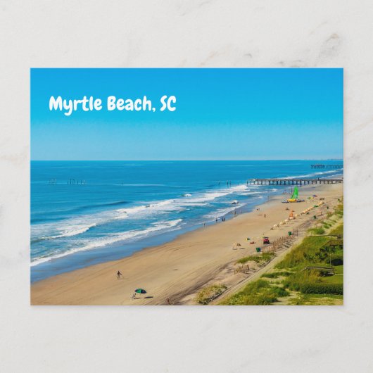 Myrtle Beach, South Carolina Ocean Waves Postkarte (Vorderseite)