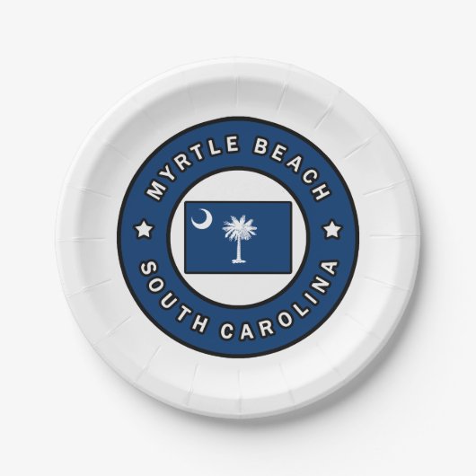 Myrtle Beach South Carolina Pappteller (Vorderseite)