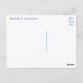 Myrtle Beach, South Carolina Post Card Postkarte (Rückseite)