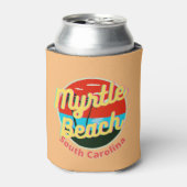 Myrtle Beach South Carolina Retro Sunset Dosenkühler (Kanne Vorderseite)