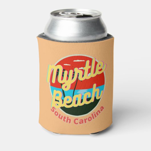 Myrtle Beach South Carolina Retro Sunset Dosenkühler (Kanne Rückseite)