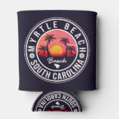 Myrtle Beach South Carolina Retro Sunset Souvenir Dosenkühler (Rückseite)