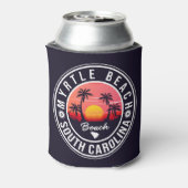 Myrtle Beach South Carolina Retro Sunset Souvenir Dosenkühler (Kanne Rückseite)