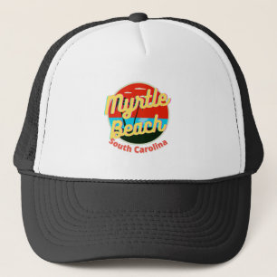 Myrtle Beach South Carolina Retro Sunset Truckerkappe