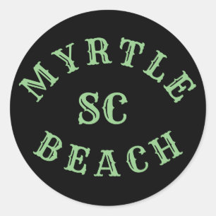 Myrtle Beach, South Carolina Runder Aufkleber