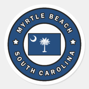 Myrtle Beach South Carolina Runder Aufkleber