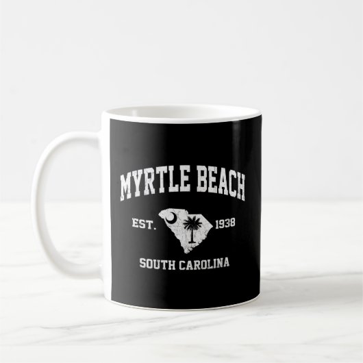 Myrtle Beach South Carolina Sc Staat Athletic Styl Kaffeetasse (Links)