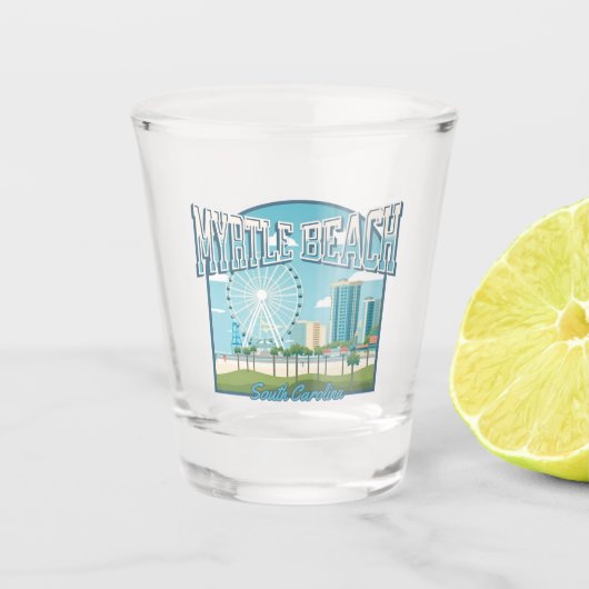 Myrtle Beach, South Carolina Schnapsglas (Vorderseite)