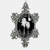 Myrtle Beach South Carolina Schneeflocken Zinn-Ornament (Links)