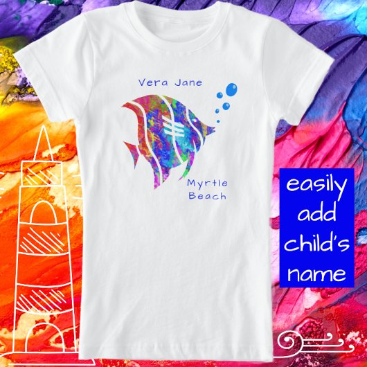 Myrtle Beach South Carolina Sunfish mit Namen T-Shirt