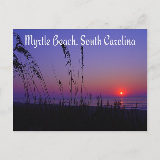 Myrtle Beach South Carolina Sunrise Postcard Postkarte (Vorderseite)