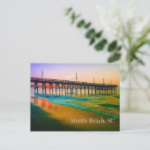 Myrtle Beach, South Carolina Sunset am Pier Postkarte (Stehend Vorderseite)