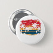 Myrtle Beach South Carolina Surfer Palmbaum  Button (Vorne & Hinten)