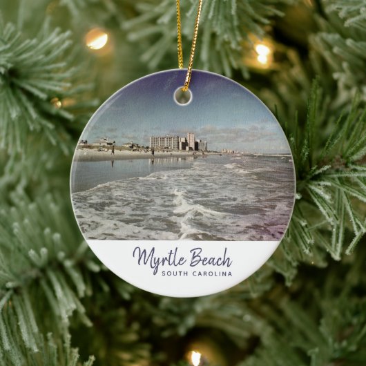 Myrtle Beach South Carolina Vintag Keramik Ornament (Baum)