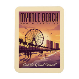 Myrtle Beach South Carolina Vintage Reise Magnet