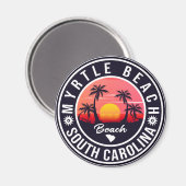 Myrtle Beach South Carolina - Vintager 60er Souven Magnet (Vorderseite/Rückseite)