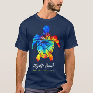 Myrtle Beach South olina Sea Turtle Gefärbte Krawa T-Shirt
