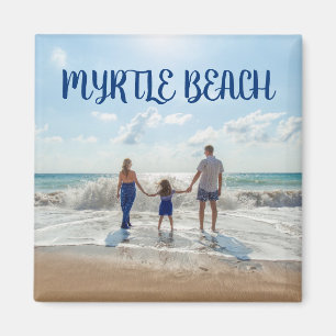 Myrtle Beach Souvenir Sand und Surfen mit Familie Magnet