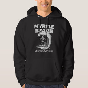 MYRTLE BEACH SÜD CAROLINA Surf Retro Wave Vintag Hoodie