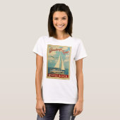 Myrtle Beach T - Shirt Sailboat Vintage Travel SC (Vorne ganz)