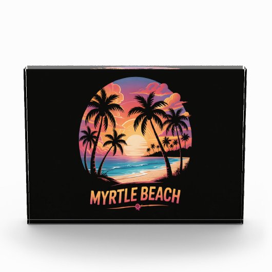 Myrtle Beach Urlaub Surfer  Fotoblock (Vorderseite)
