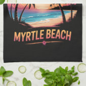 Myrtle Beach Urlaub Surfer  Geschirrtuch (Gefaltet)