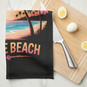 Myrtle Beach Urlaub Surfer  Geschirrtuch (Viertel Falte)