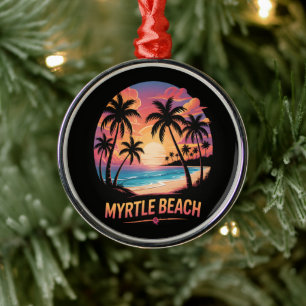Myrtle Beach Urlaub Surfer Ornament Aus Metall