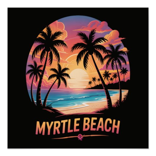 Myrtle Beach Urlaub Surfer Poster (Vorderseite)