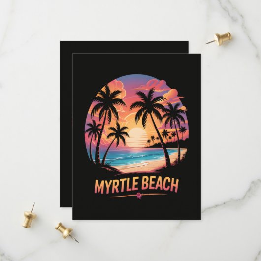 Myrtle Beach Urlaub Surfer Save The Date (Vorderseite/Rückseite Beispiel)