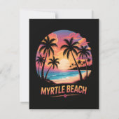 Myrtle Beach Urlaub Surfer Save The Date (Rückseite)