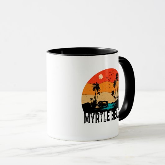 Myrtle Beach Vintag Tasse (VorderseiteRechts)