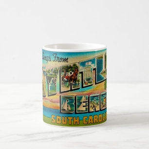 Myrtle Beach Vintage-Grußpostkarte Kaffeetasse