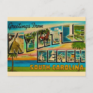 Myrtle Beach Vintage-Grußpostkarte Postkarte