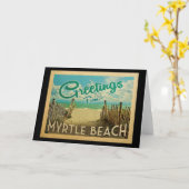 Myrtle Beach Vintage Travel Karte (Gelbe Blume)