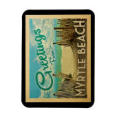 Myrtle Beach Vintage Travel Magnet (Vertikal)