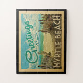 Myrtle Beach Vintage Travel Puzzle (Vertikal)