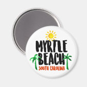 Myrtle Beach Watercolor Magnet (Vorderseite/Rückseite)