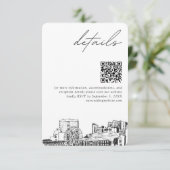Myrtle Beach Wedding Details QR Code Small Begleitkarte (Stehend Vorderseite)