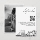 Myrtle Beach Wedding Details QR Code Small Begleitkarte (Vorne/Hinten)