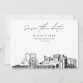 Myrtle Beach Wedding Skyline Save the Date Einladung (Vorderseite)