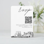 Myrtle Beach Wedding UAWG QR Code Small Begleitkarte (Stehend Vorderseite)