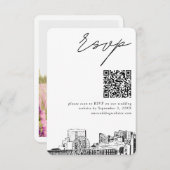 Myrtle Beach Wedding UAWG QR Code Small Begleitkarte (Vorne/Hinten)